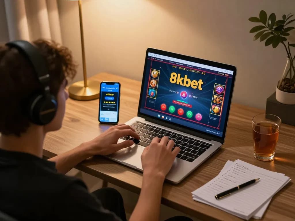 Experience thrilling gameplay at 8kbet with a cozy online casino setup.