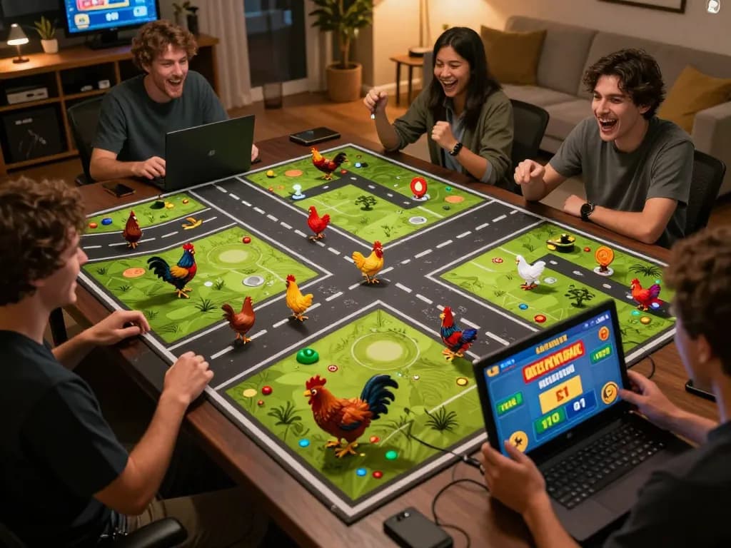 Giocatori che si divertono con il gioco online Chicken Road recensioni, coinvolti in un gameplay divertente e vincendo moltiplicatori.