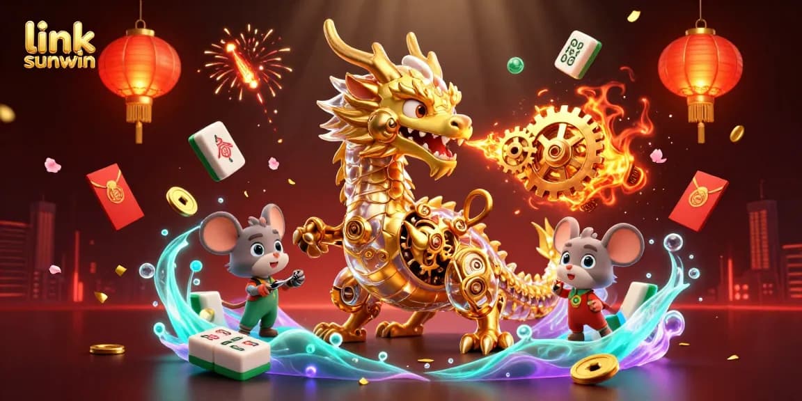 Experience the exciting link sunwin with vivid 3D dragon elements and gaming excitement.