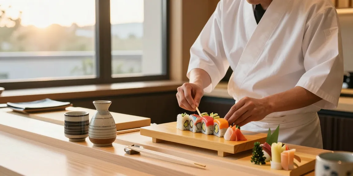 Experience exquisite sushi dining at https://restaurant.sushitei.net with chefs plating vibrant meals amidst a warm ambiance.