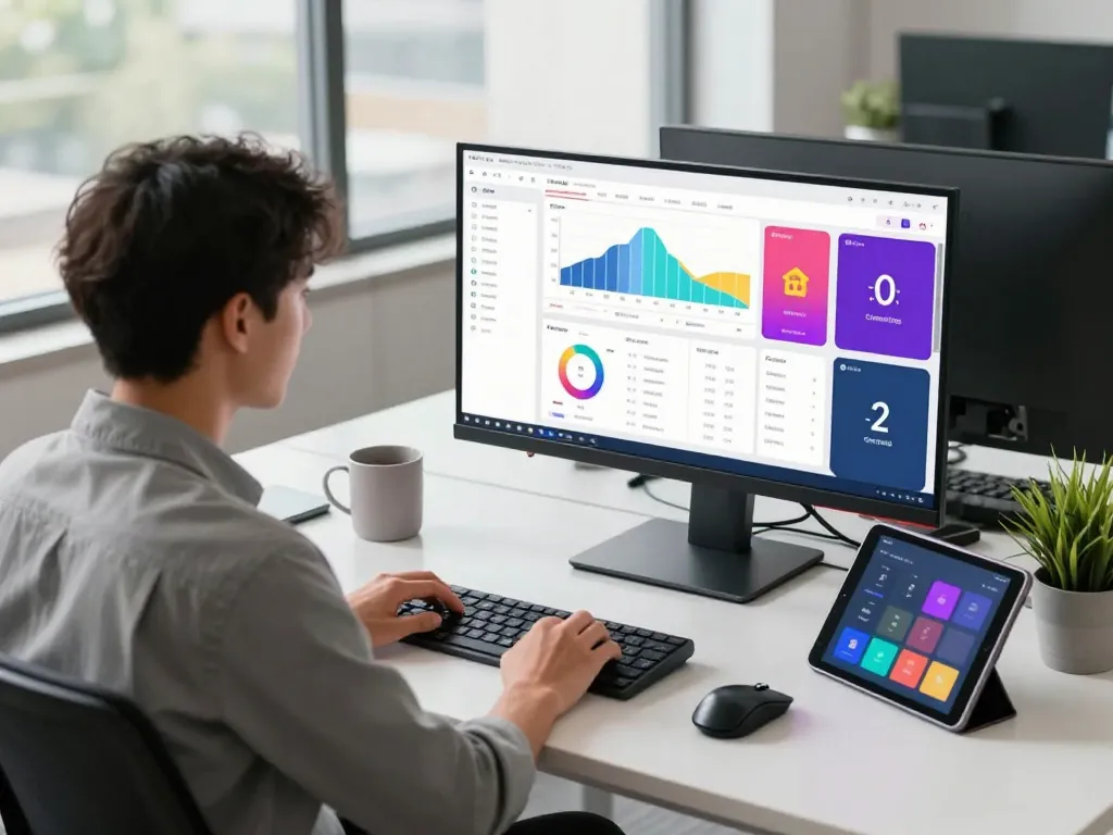 Engaging tech workspace featuring essential tech gadgets for productivity.